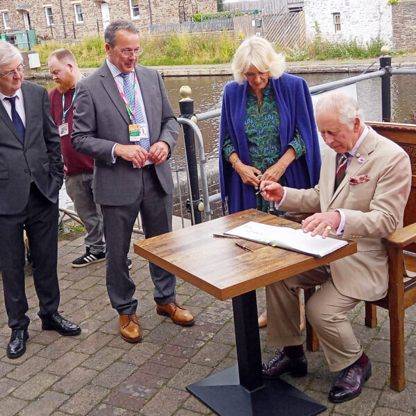 The Royal guests at Brecon with Rt Hon. Mark Drakeford MS (left)